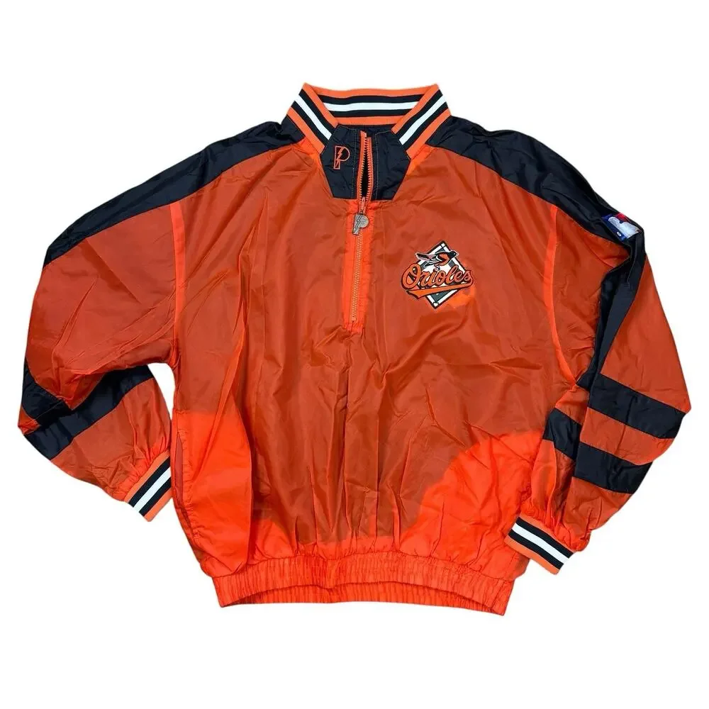 Pro Player Baltimore Orioles Reversible Jacket Vintage Windbreaker Large - Picture 2 of 16